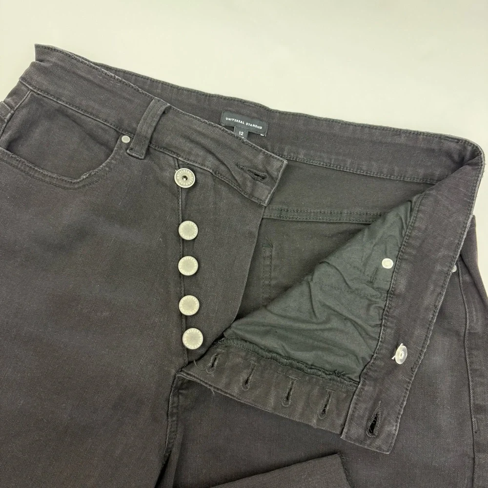 Universal Standard Katie High Rise Crossover Jeans - Broken Black - Picture 8 of 13
